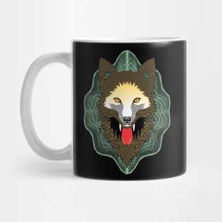 Polygonal wolf Mug